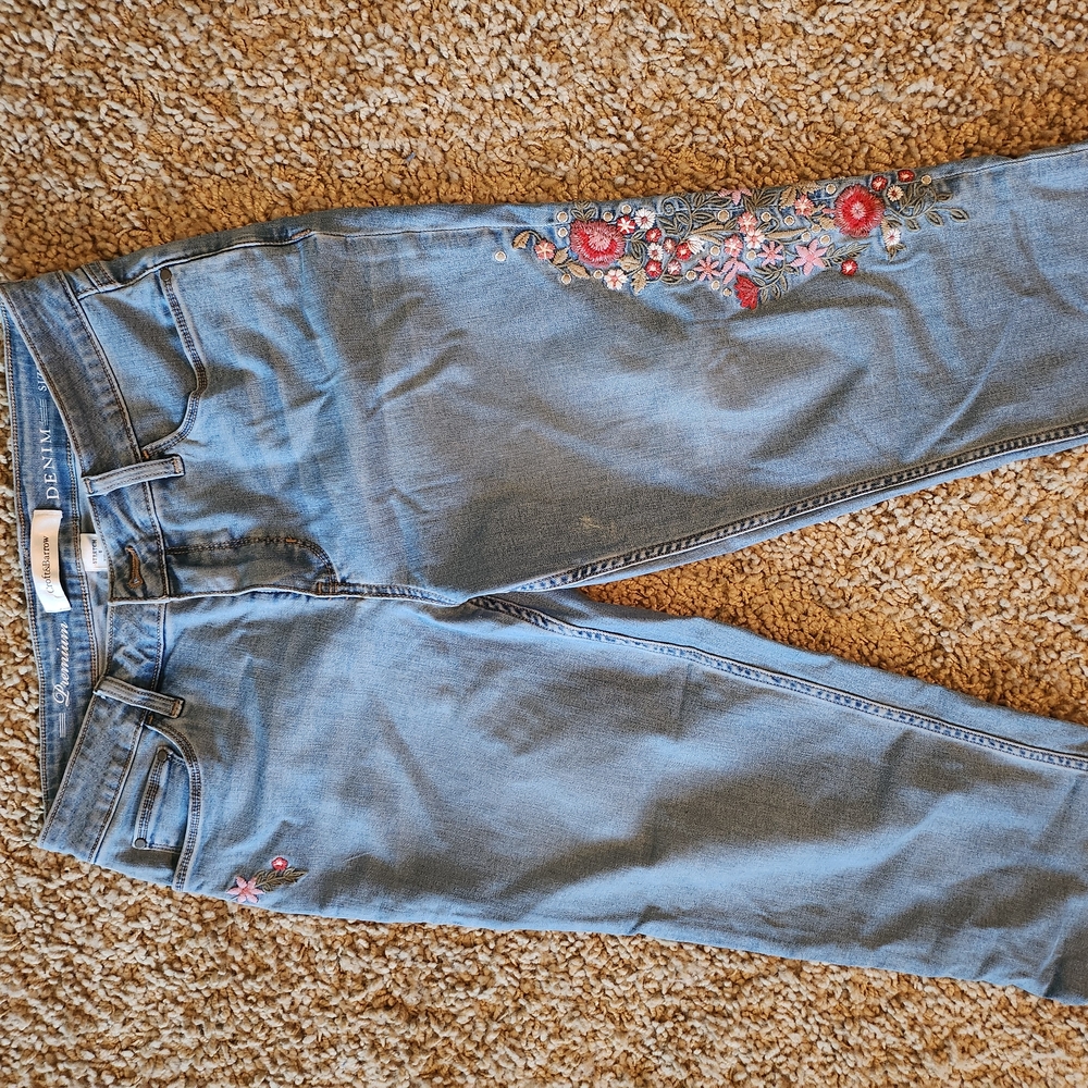 Denizen from Levi's Women's Blue Embroidered Jeans
